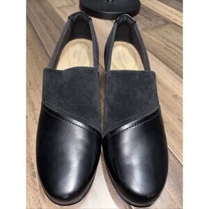 Clarks Collection Emily Step Leather Heeled Shooties - BLACK, US 7 N UK 4.5 C